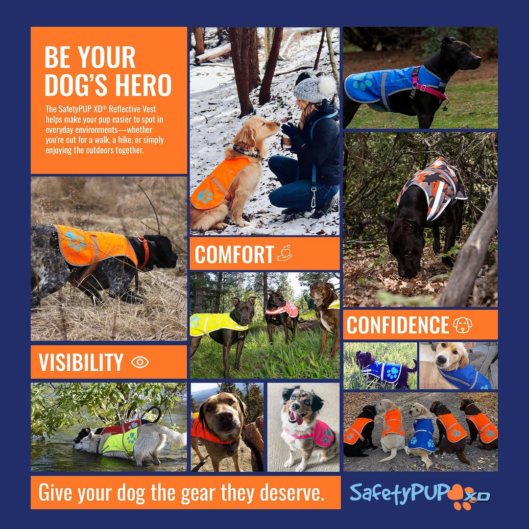 SafetyPUP XD - Schützen Sie Ihren besten Freund. Reflektierende Warnweste für Hunde, bietet entschei