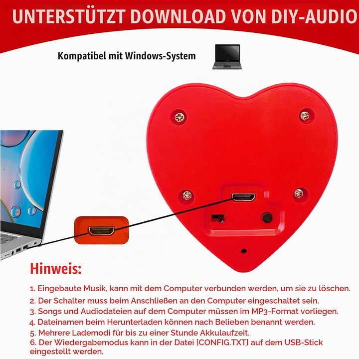 16 Minütiger Diktiergerät, Unterstützt das Herunterladen von Soundrekorder-Chips-Modul für Stofftier