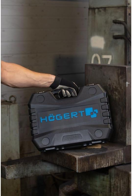 HÖGERT TECHNIK Werkzeugset 95-teilig, CrV, Ratschen 1/4" und 1/2", Steckschlüsselsatz, Schraubendreh