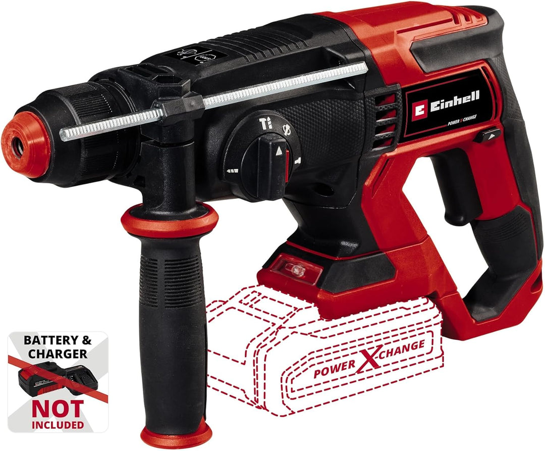 Einhell Akku-Bohrhammer TE-HD 18/20 Li-Solo Power X-Change (18 V, 1.8 J, 20 mm Bohrleistung in Beton