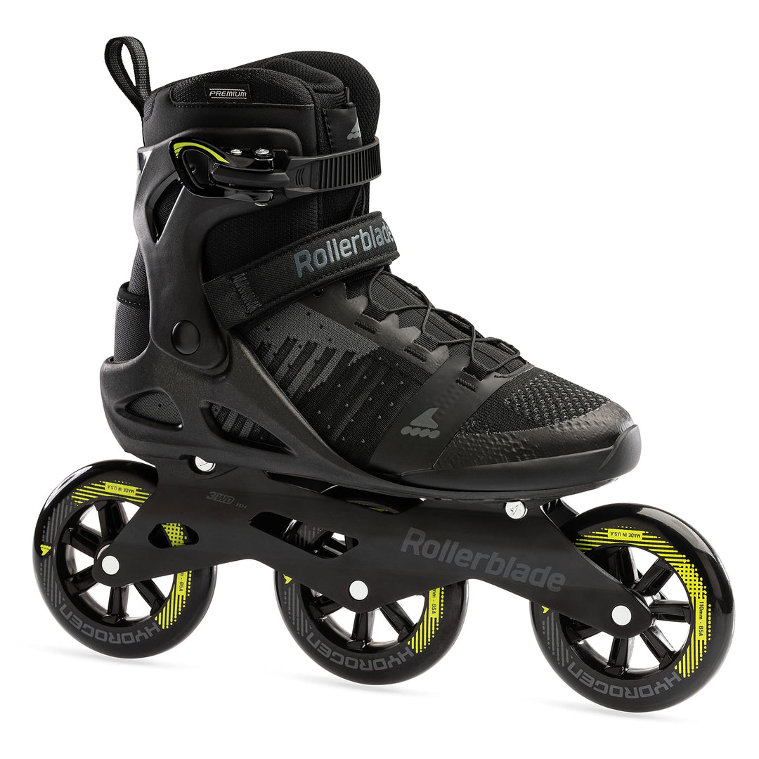 Rollerblade MACROBLADE 110 3WD Inline Skate 2022 Black/Lime 45 1/2, 45 1/2
