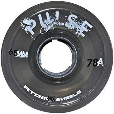 Atom Skates Quad Roller Wheels Pulse/Outdoor/Hardness 78A 65x37 schwarz 4 wheels / 1 pack, 65x37 sch