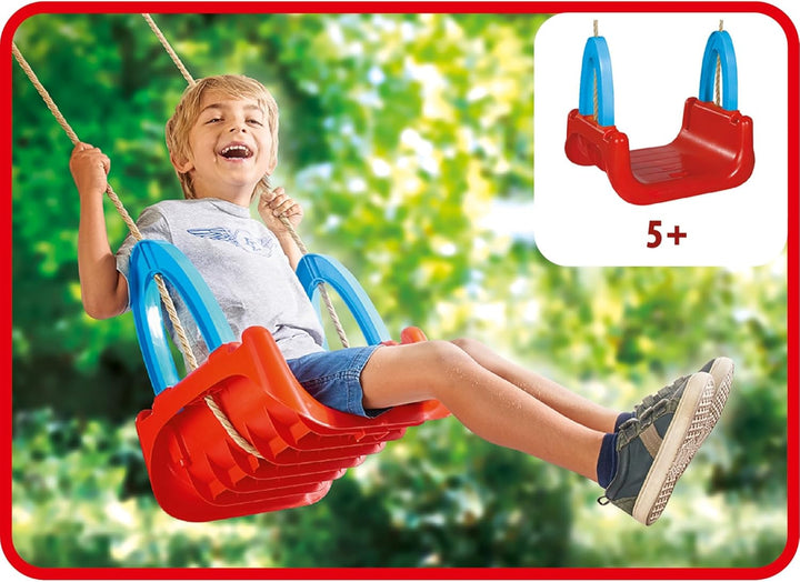 Simba 107174109 - 3 in 1 Schaukel, Seil vormontiert, Schaukelhöhe ca. 120cm, Sitzbreite 28cm