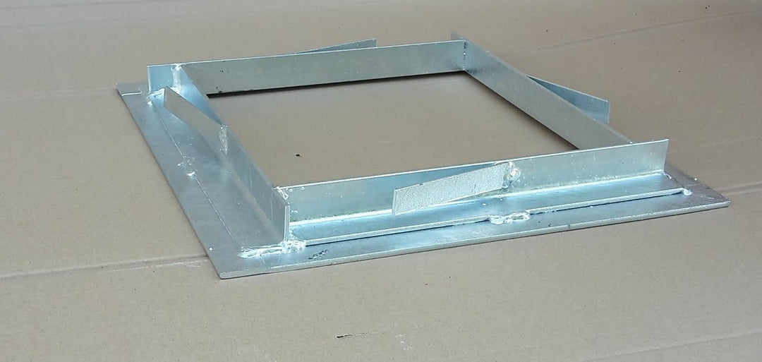 Schachtabdeckung verzinkt Deckelmass 40 x 40 cm, Rahmenaussenmass: 46 x 46 cm, Rahmeninnenmass: 35x3