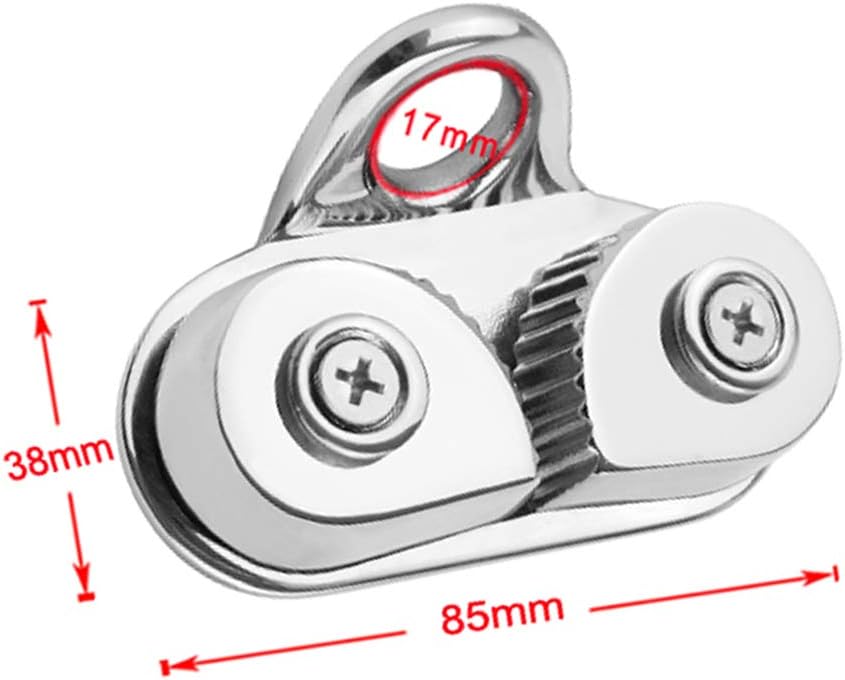 GOFORJUMP Edelstahl 316 Nockenklemme mit Führungsring Nockenklemme für Boote Marinesegeln Segelboot