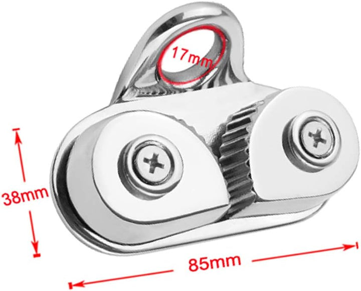 GOFORJUMP Edelstahl 316 Nockenklemme mit Führungsring Nockenklemme für Boote Marinesegeln Segelboot