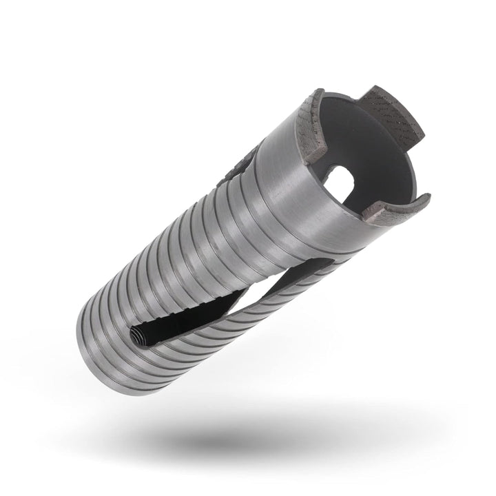 PRODIAMANT Diamant Bohrkrone ø 52mm Nutzlänge 150mm mit 6-Kant Adapter lasergeschweisst für trocken