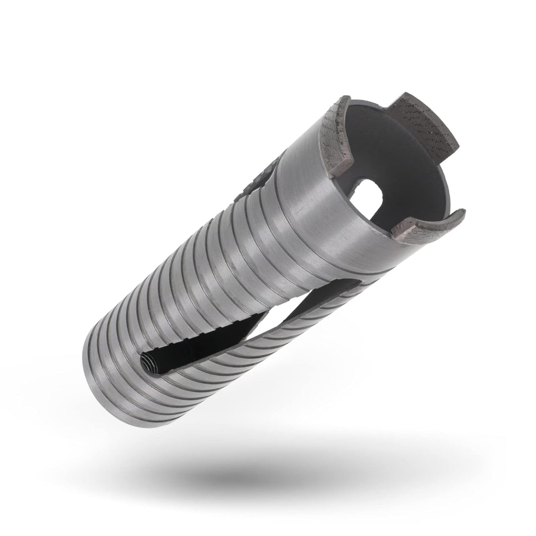 PRODIAMANT Diamant Bohrkrone ø 52mm Nutzlänge 150mm mit SDS Adapter lasergeschweisst für trocken Boh