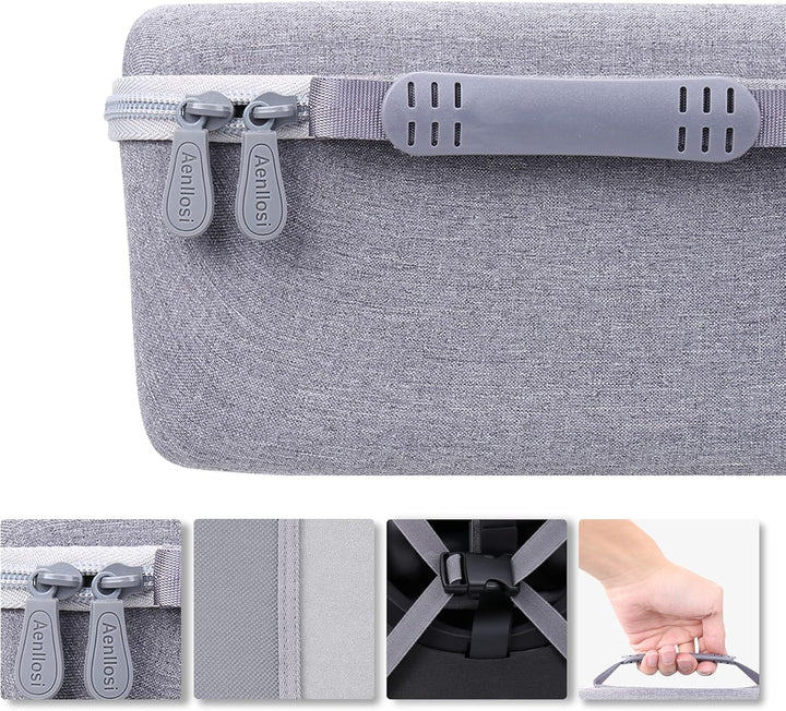 Aenllosi Hart Hülle Tasche für Meta Quest 2/Oculus Quest 2/PICO 4 VR Headset (Nur Tasche) (Grau), Gr