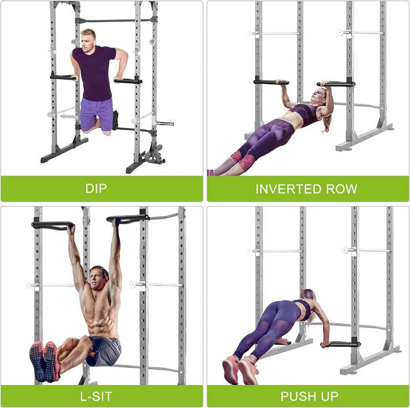 SELEWARE Solide Dip Bar Aufsatz für 5,1 x 5,1 cm mit 2,5 cm Loch Power Cage Squat Rack, Set mit 2 Di