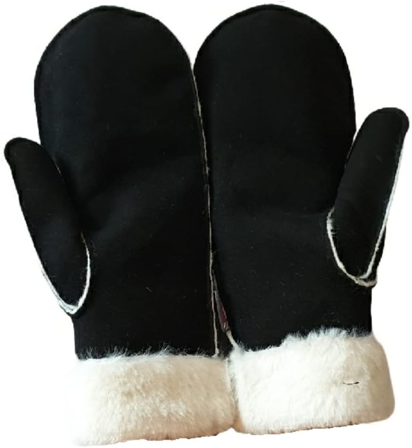 AXELENS Fäustlinge Winterhandschuhe Damen Schwarz, Schwarz