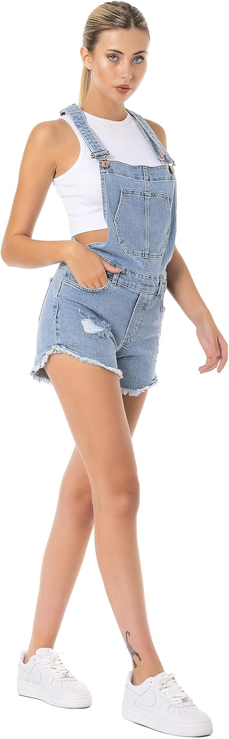Redbridge Denim Latzhose für Damen Jeans Overall Jumpsuit 30W Hellblau, 30W Hellblau