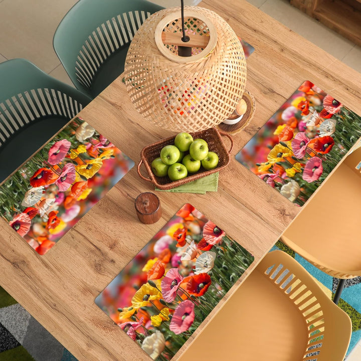KitchenYeah© Platzsets Abwaschbar 6-Teilig 45x30 cm Tischsets Platzdeckchen Platzset Unterlage Tisch