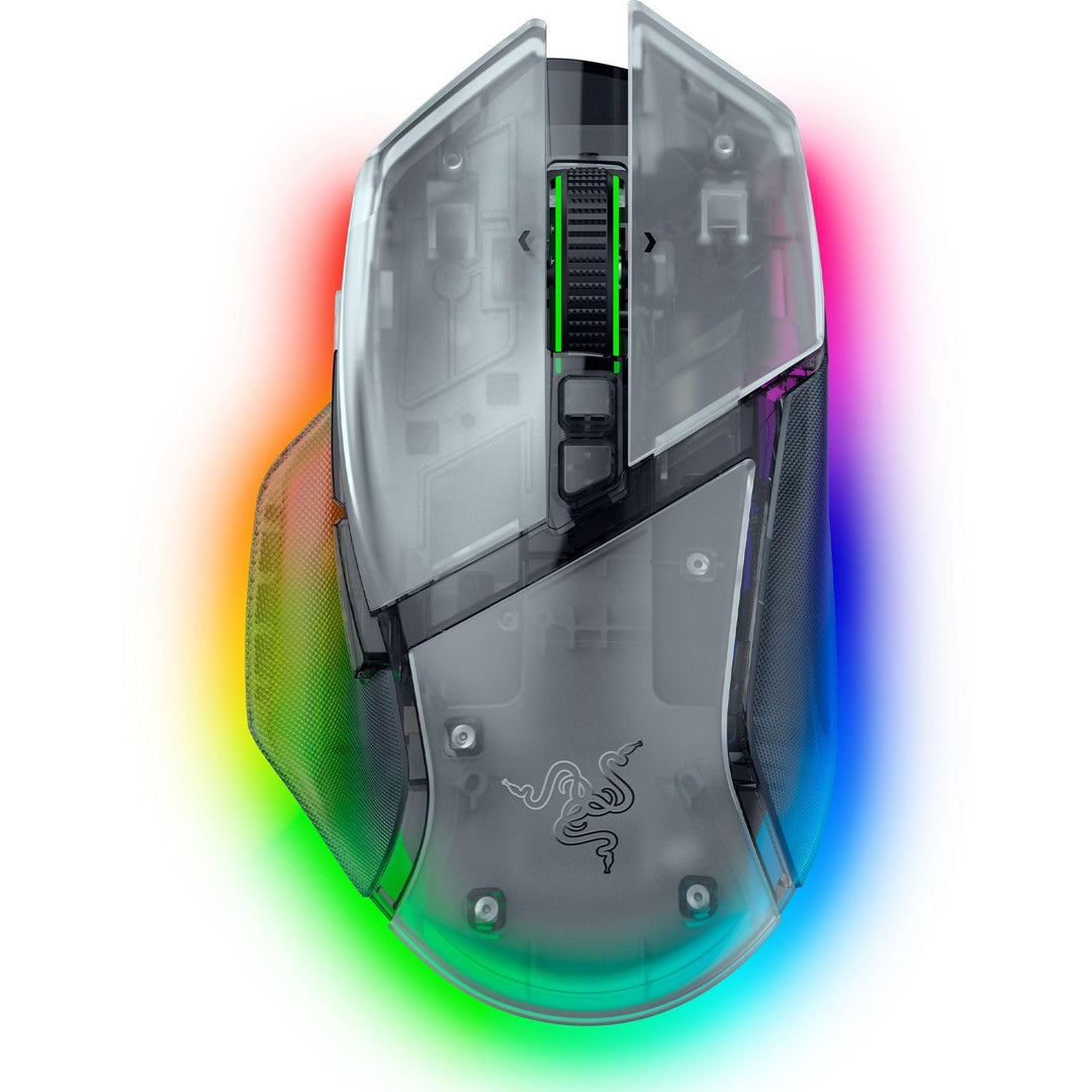 Razer Basilisk V3 Pro 35K Phantom White - Anpassbare kabellose ergonomische RGB Gaming-Maus - optisc