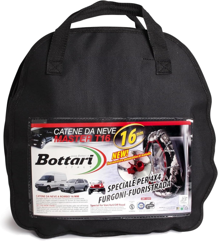 Bottari 67999: Schneeketten "Master", 16 mm, Grösse 190, ÖNORM, für SUVs, busse, transporter und woh