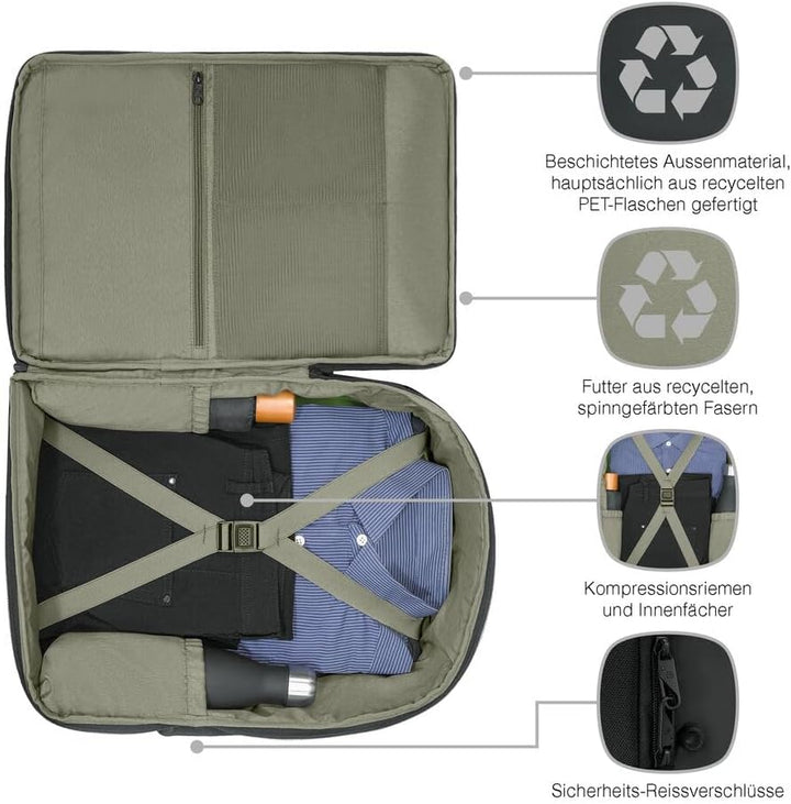 WENGER UrbanOne Travel Backpack, Laptop-Rucksack mit Klappöffnung, Notebook bis 15,6 Zoll, 33 l, Han