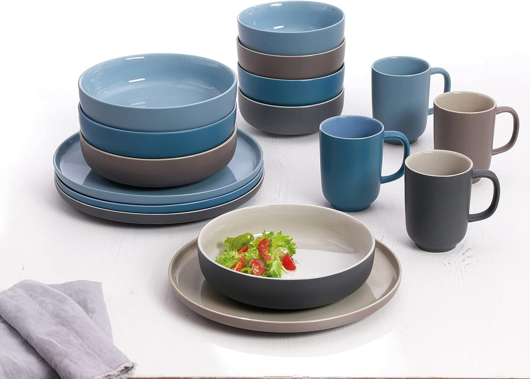 Ritzenhoff & Breker Kaffeebecher-Set Jasper, 4-teilig, je 320 ml, Taupe, Steinzeug, Taupe