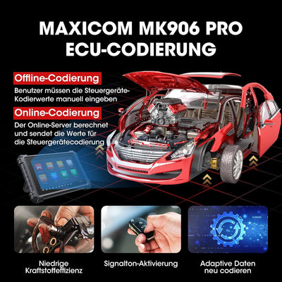 Autel Auto Diagnosegerät MaxiCOM MK906Pro OBD2 Scanner, Upgrade von MK908/MS906BT, Gleich wie MS906