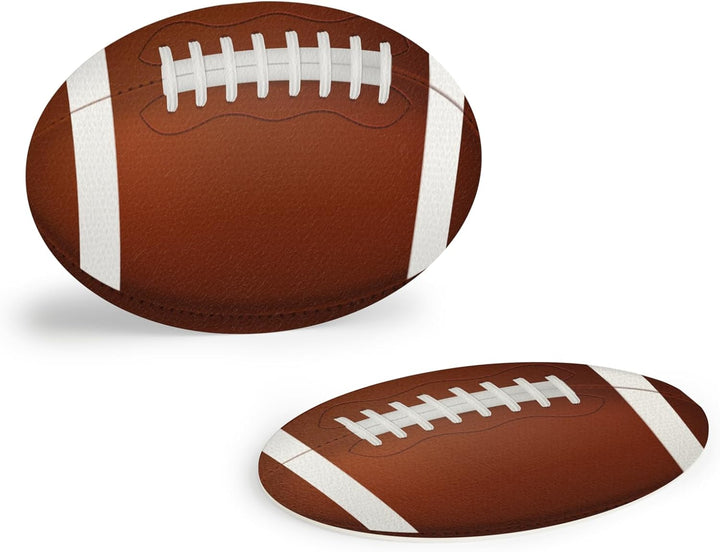 Untersetzer für Gläser mit Football I American Football Getränkeuntersetzer (50 Stück) aus Pappe (⌀1