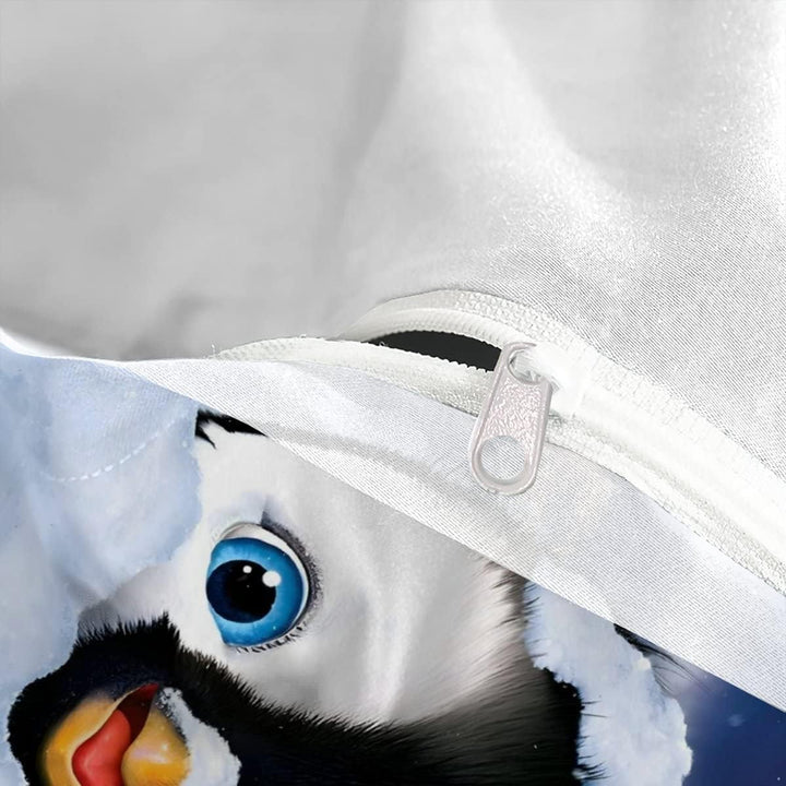 XPINGO Kinder Bettwäsche Pinguin 135x200 cm 2teilig Jungen und Mädchen Mikrofaser Weiche Winter Warm