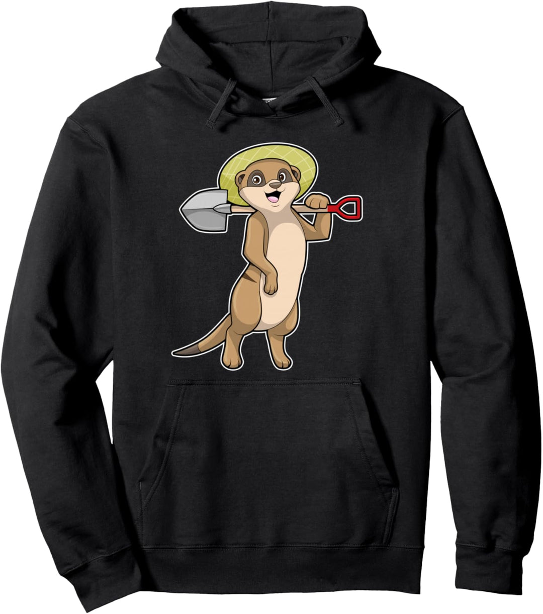Erdmännchen Landwirt Schaufel Hut Pullover Hoodie