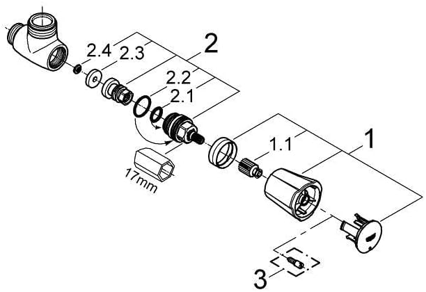 GROHE Costa L Duschventil (universal, Wandmontage, wärmeisoliert, langlebig), chrom, 26010001