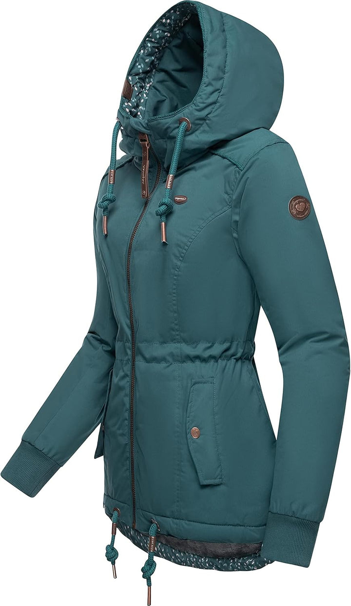 Ragwear Damen Winterjacke Outdoorjacke mit Kapuze YM-Danka XS-6XL 3XL Dark Green22, 3XL Dark Green22