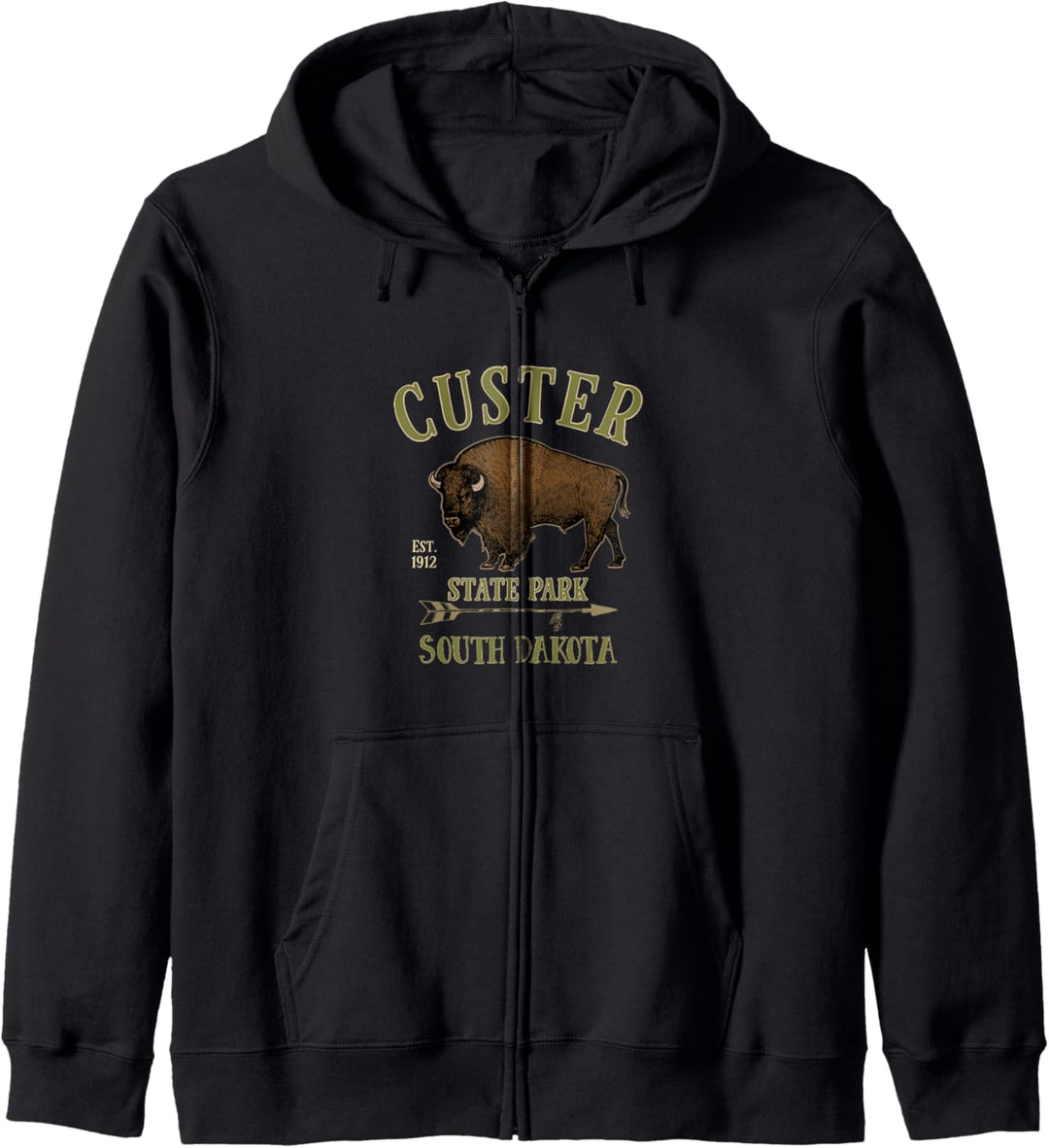 Kundenstaat Park Bison South Dakota Souvenir Kapuzenjacke