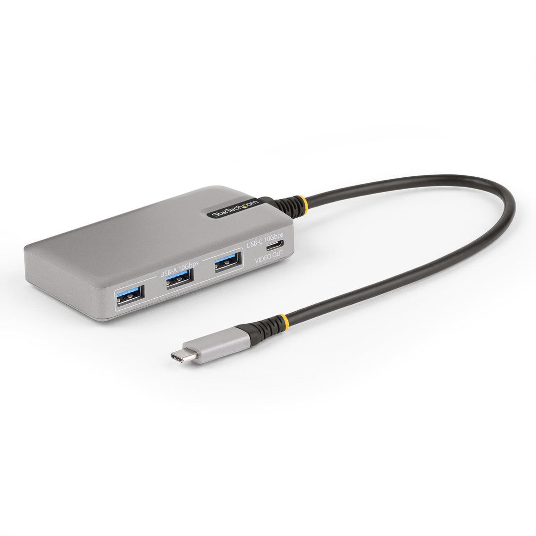StarTech.com 4-Port USB-C Hub with DP Alt Mode Video Output 4K 60Hz 3x USB-A 1x 100W Power Delivery