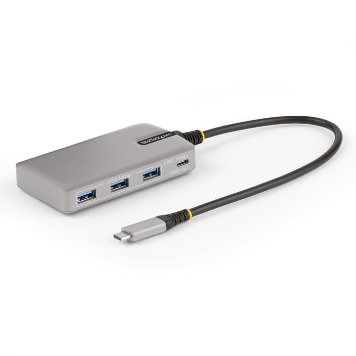 StarTech.com 4-Port USB-C Hub with DP Alt Mode Video Output 4K 60Hz 3x USB-A 1x 100W Power Delivery