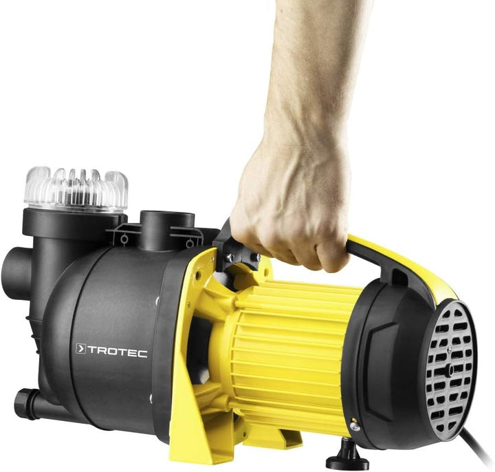 TROTEC Gartenpumpe mit Filter TGP 1005 E Rasenwasserpumpe 1000 W 3300 l/h Fassungsvermögen