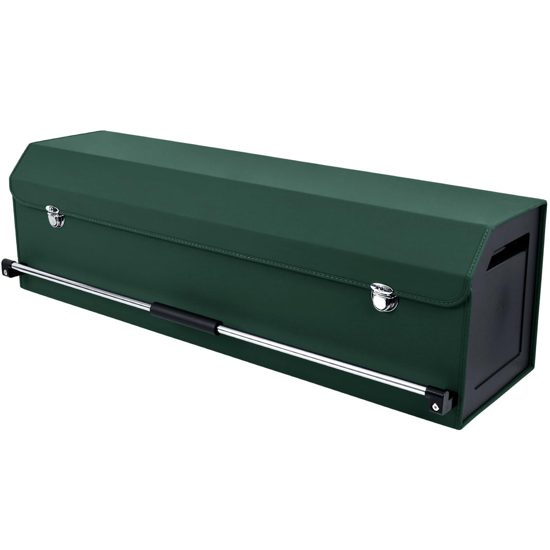 Kofferraum Organizer mit Deckel – Premium NAPPA-Leder, Tragbarer Push-Pull-Griff & Stabile Universal