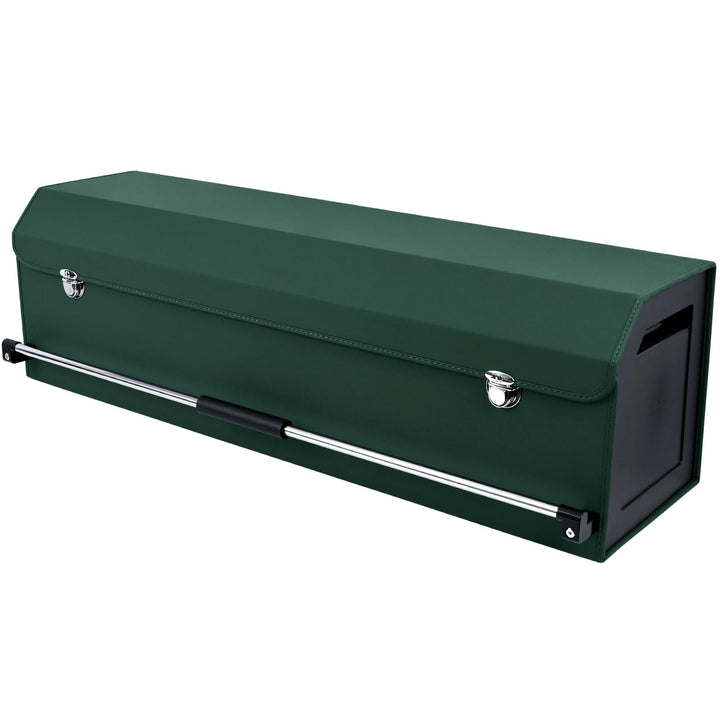 Kofferraum Organizer mit Deckel – Premium NAPPA-Leder, Tragbarer Push-Pull-Griff & Stabile Universal