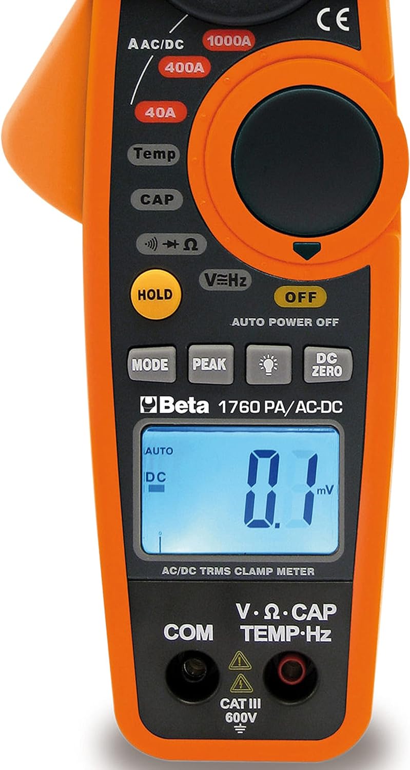 Beta 1760PA/AC-DC Stromzange und Mehrzweck-Digitalmultimeter (digitales Amperemeter, zertifiziertes