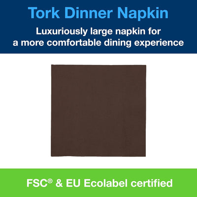 Tork 478765 Dinnerservietten Braun / 2-lagige Papierservietten / Passend für jede Gelegenheit / Adva