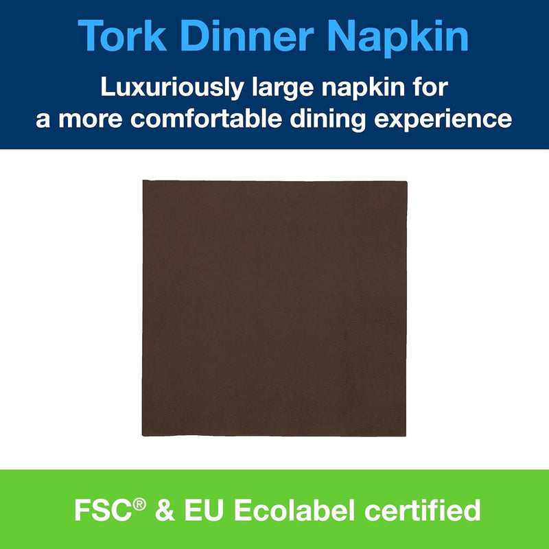 Tork 478765 Dinnerservietten Braun / 2-lagige Papierservietten / Passend für jede Gelegenheit / Adva