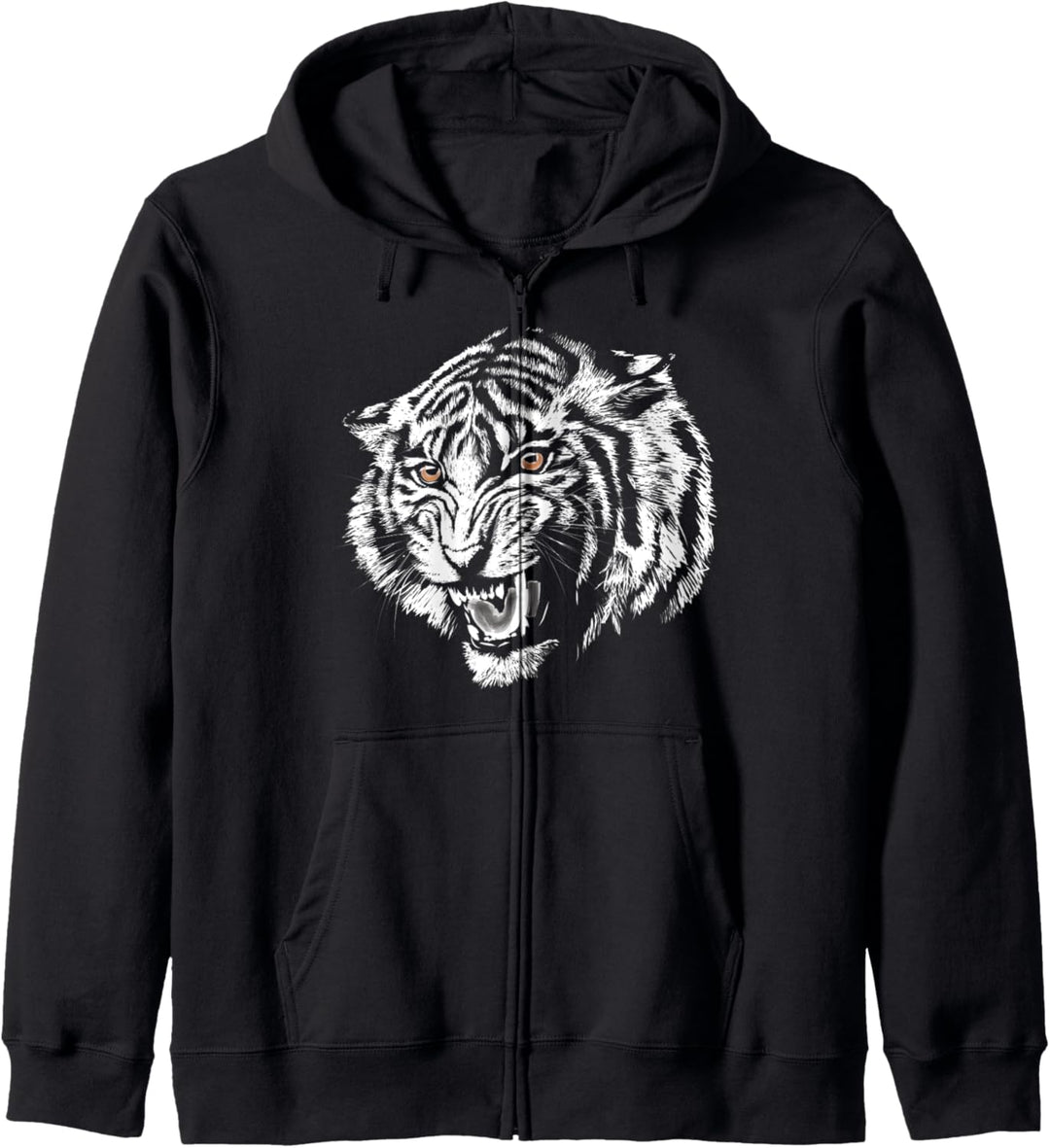 Süsser Tiger handgezeichnete Skizze künstlerisch Kapuzenjacke