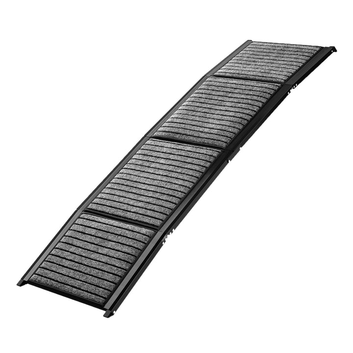 TRUTZHOLM Hunderampe klappbar 180 cm, Autorampe für Hunde, bis 130 kg Tragkraft, 4-Fach klappbar, Al
