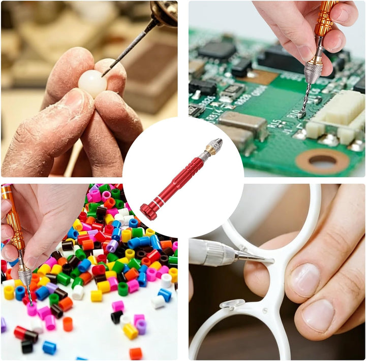 Präzision Handbohrer Pin Vise Werkzeuge für Giessharz Bohren, Modellbau, Bastelarbeiten, Resin Schmu