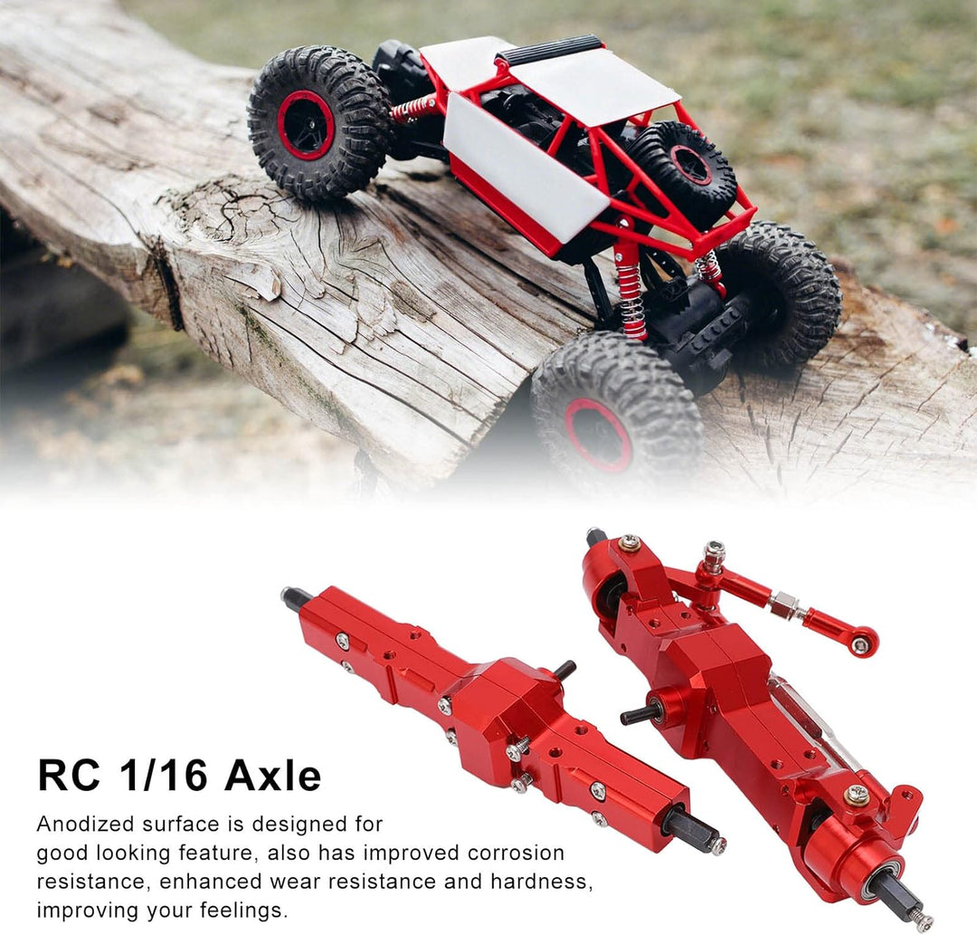 Dilwe RC-Metallachse, Aluminiumlegierung, RC-Antriebsachse Vorne, Hinten, 1/16, RC-Auto-Upgrade-Ersa