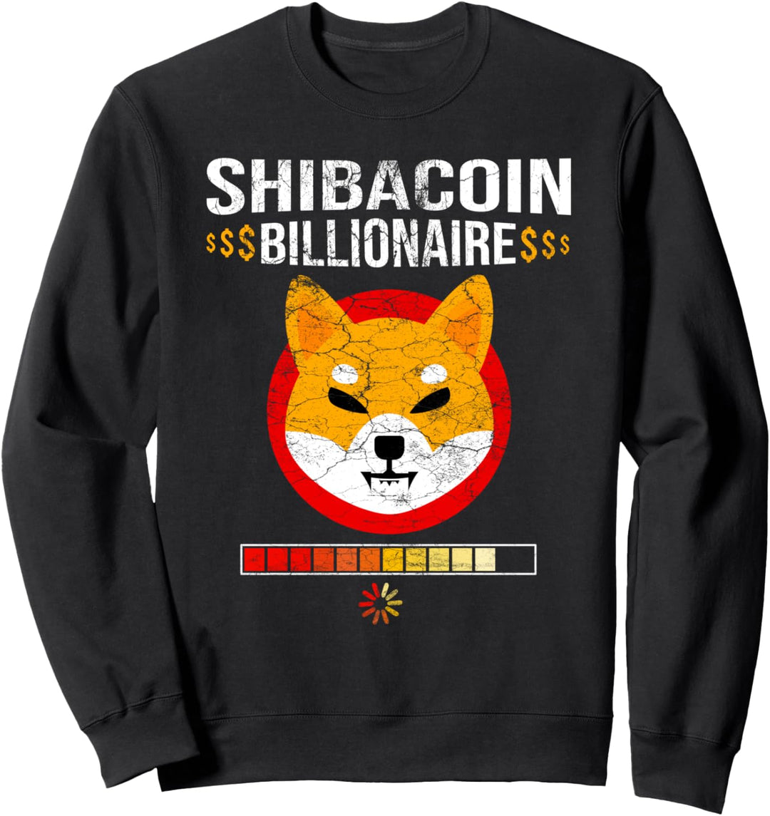 Shiba Inu Shibacoin Billionaire Loading Grunge Fan Sweatshirt