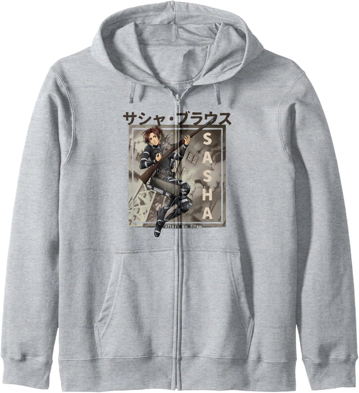 Attack on Titan Season 4 Sasha Kanji Kapuzenjacke