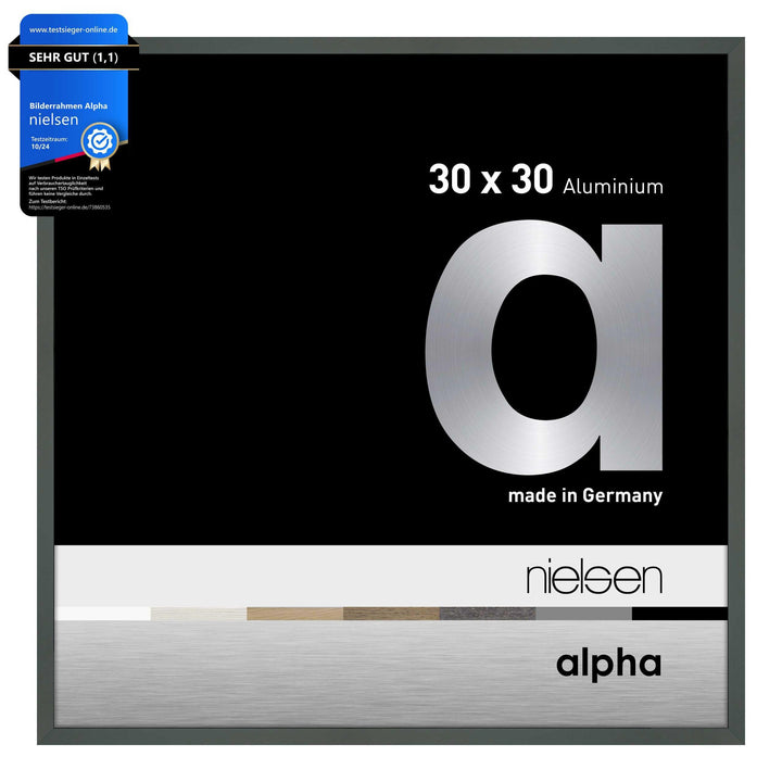 nielsen Aluminium Bilderrahmen Alpha, 30x30 cm, Platin Platin 30 x 30 cm, Platin 30 x 30 cm