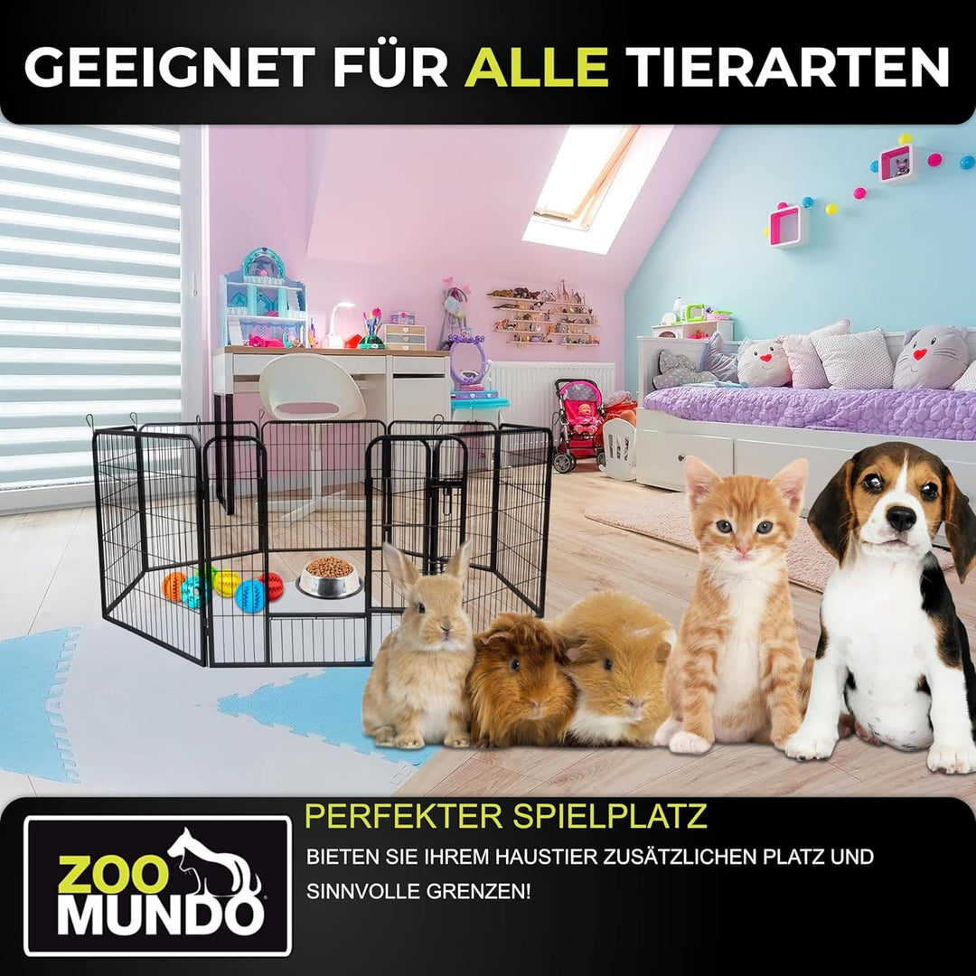 zoomundo Welpenauslauf Laufgitter Tierlaufstall Welpenkäfig Absperrgitter Freilaufgehege Welpenzaun