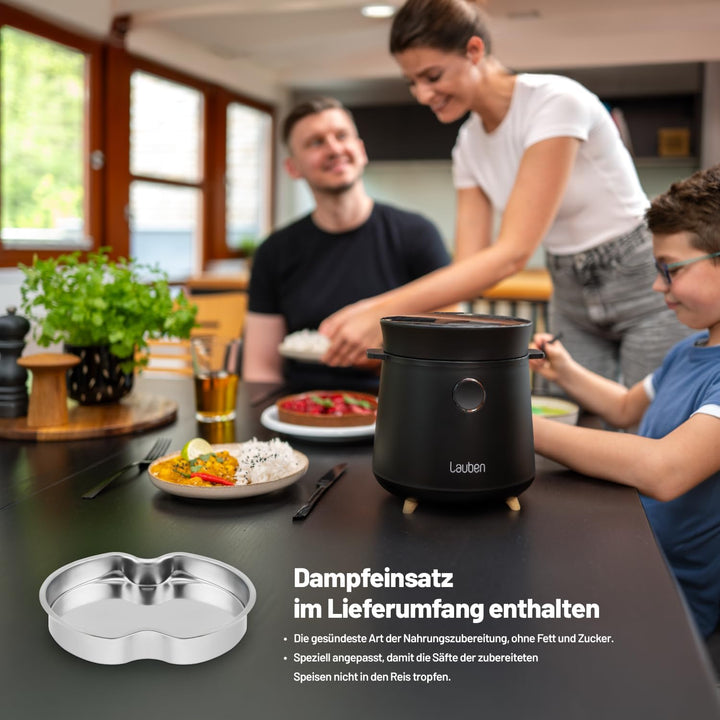 Lauben Multifunction Rice Cooker 1500BW, Multifunktionaler Reiskocher - Leistung 350 W, Volumen 1,5