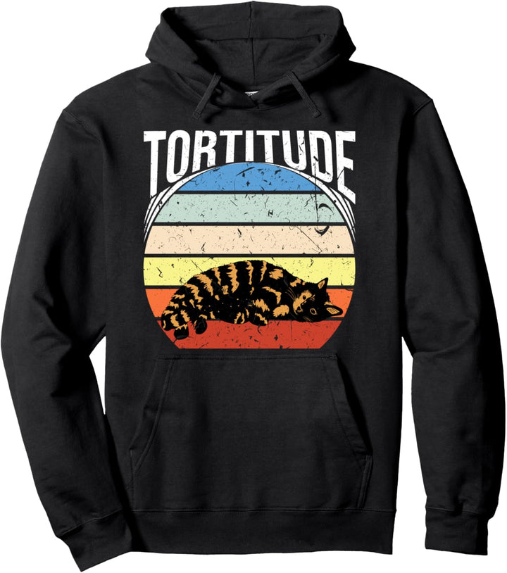 Tortitude Torti Tortoiseshell Cat Kitten Pet Owner Mom Dad Pullover Hoodie