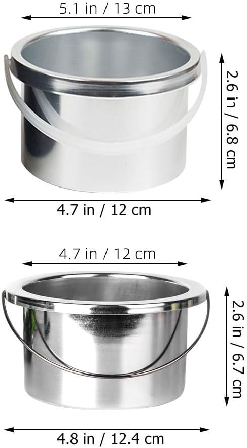 Healeved Wachswärmer Innentopf Aus Aluminium 5.1 Zoll Ersatzbehälter Für Wachsschmelzmaschine Ideal