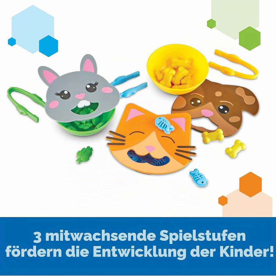 Learning Resources Feinmotorische Tierfütterung, Spielzeug für 3-jährige Jungen und Mädchen, Montess