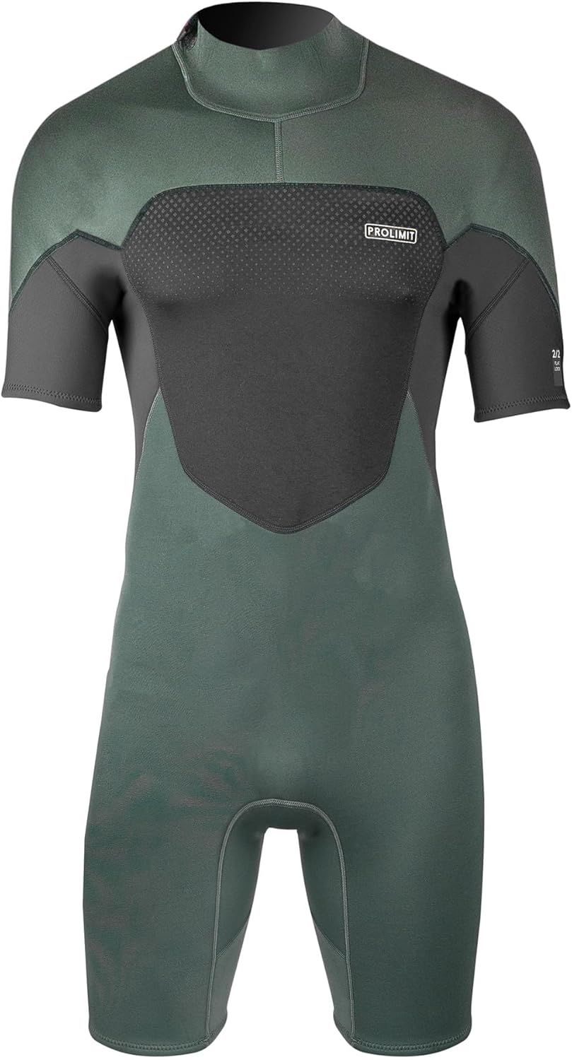 Prolimit - Fusion Shorty 2/2mm (DL) Neoprenanzug, Surfen Kiten Surfanzug (Black) Aquamarinblau S, Aq