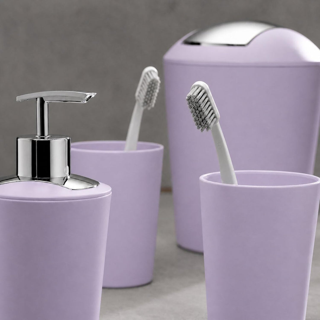 kela Schwingdeckeleimer violett, Kosmetikeimer 5l mit Schwingdeckel, Kunststoff, MARTA, Mülleimer Ba